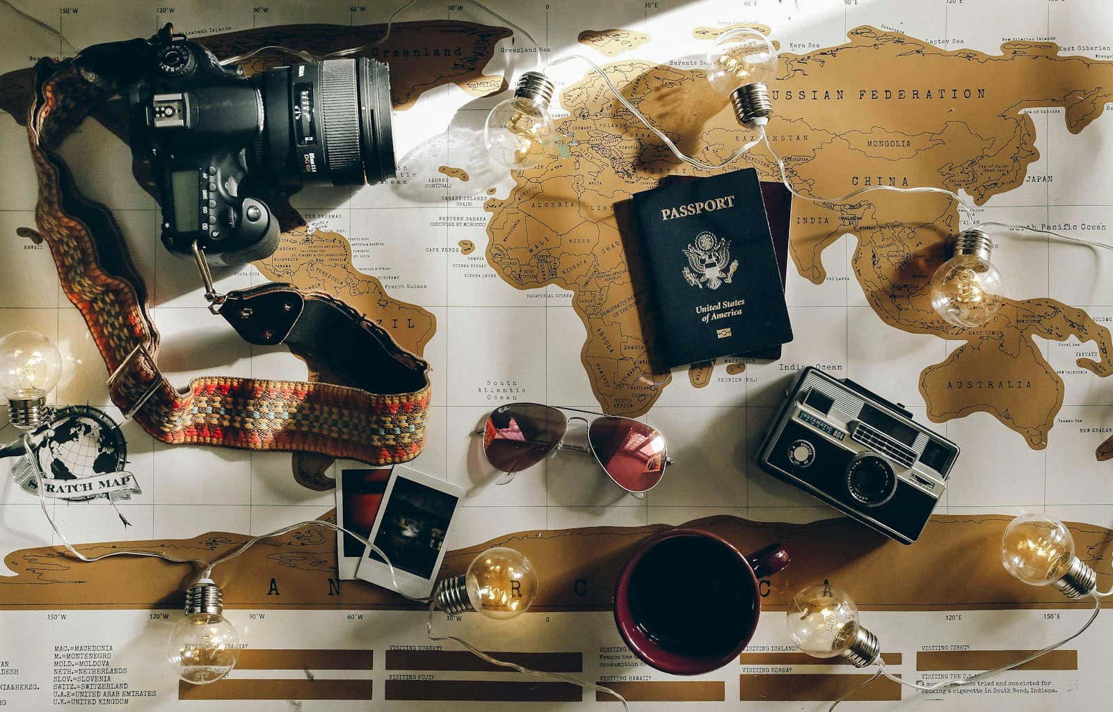Passport and travel documents laid out for a trip